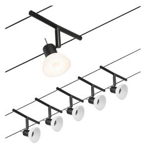 Paulmann 94450 - Set 5x GU5,3/10W Sistema completo a cavo SHEELA 230V nero