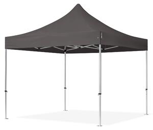 TOOLPORT 3x3m gazebo pieghevole PES, PROFESSIONAL alluminio, grigio scuro