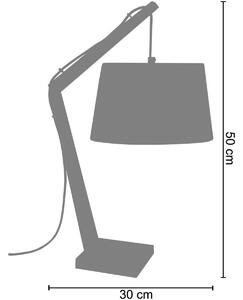 Lampade d’ufficio Tosel lampada da comodino tondo legno bianco