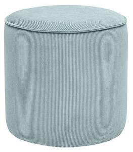Puf rotondo in velluto a coste grigio blu D40 cm PAUL