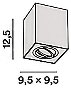 Plafoniera parallelepipedo perenz centric 8364 n gu10 led metallo nero opaco - Perenz