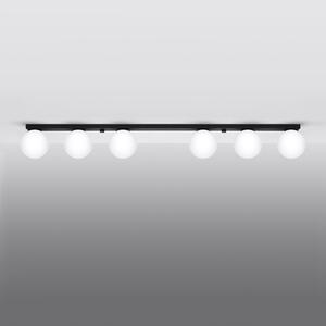 Lampada da soffitto YOLI 6 nero 6xG9 8W acciaio/vetro 14.5x12x120cm Sollux Lighting