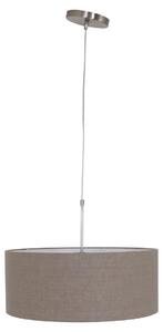 Lampada a sospensione - grigio - Sparkled Light - metallo tessile - Ø 50cm - E27 - 9890ST - Steinhauer