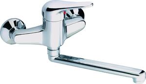 Miscelatore monocomando per lavello a parete CORNAT Punto con bocca girevole, cromo, P6