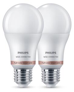 Confezione da 2 lampadine LED RGB dimmerabili Philips SMART A60 E27/8,5W/230V 2200-6500K + telecomando