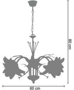 Lampadari, sospensioni e plafoniere Tosel Lampada da Soffitto rettangolare metallo marrone dorato e viola