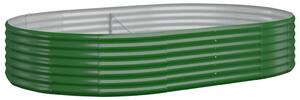 Letto Giardino Acciaio Verniciato a Polvere 214x140x36 cm Verde