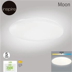 Plafoniera moderno Moon LED , in ferro, bianco D. 56 cm INSPIRE