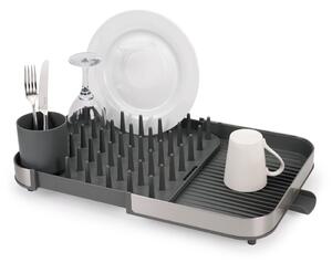Scolapiatti regolabile grigio in acciaio inox 35x39 cm Duo - Joseph Joseph