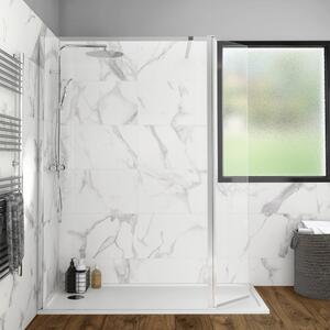 Piatto doccia SENSEA resina sintetica e polvere di marmo Easy 80 x 160 cm bianco