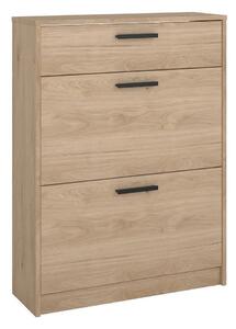 Scarpiera di colore naturale con effetto rovere con ante ribaltabili 70x94x24 cm Escape – Tvilum