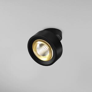 Egger Licht Faretto LED Egger Clippo Optic, nero/oro, Ø 12 cm, DTW