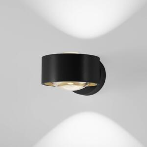 Egger Licht Applique a LED di EGG Clippo Optic, nero/oro, DTW, su/giù