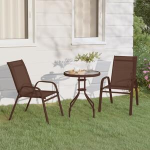 Set da Bistrot per Giardino 3 pz Marrone