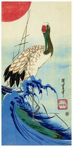 Riproduzione The Wave The Crane The Rising Sun - Utagawa Hiroshige