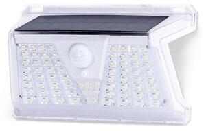Applique 73 Led 1,2W Bianco con pannello solare IP65 Bianco freddo 6500K con sensore crepuscolare e di movimento Aigostar