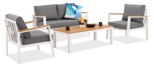 Zakintos Coffee 4 set in alluminio bianco Garden Point