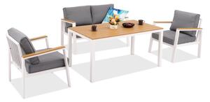 Zakintos Apetito 4 set in alluminio bianco Garden Point