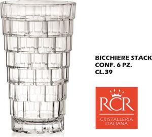Rcr Cristallerie Bicchiere Stack hb confezione 6 pezzi cl 39 - RCR276141