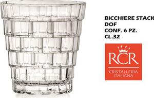 Rcr Cristallerie Bicchiere Stack Dof confezione 6 pezzi cl 32 - RCR276134