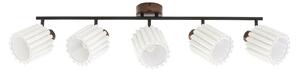 Plafoniera Lindby, Shiloh, dimmerabile, Legno, Soggiorno, Tessuto / Tessile, Moderno