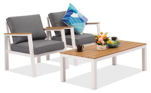 Set di mobili da terrazza Zakintos bianco Garden Point