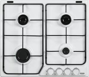 De Longhi Piano Cottura 4 Fuochi a Gas da Incasso Larghezza 60 cm colore Bianco - FFB46ASV