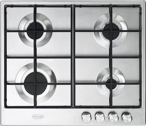 De Longhi Piano Cottura 4 Fuochi a gas da Incasso Larghezza 60 cm colore Inox - SLF4R60LX