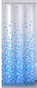 GEDY Tenda per doccia in plastica 180 x 200 cm "Frammenti" - Azzurro TTE 1315 1830