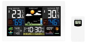 Stazione meteorologica Solight, LCD a colori extra large, temperatura, umidità, pressione atmosferica, RCC, porta di ricarica USB, bianco, TE81W-XL