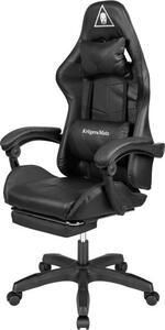 Kruger&Matz KM0790 Sedia da gioco con poggiapiedi GX-150, nero