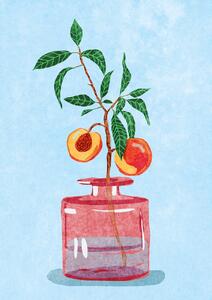 Illustrazione Peach Tree in Vase, Raissa Oltmanns, (30 x 40 cm)