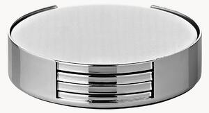 Set di 5 sottobicchieri placcati argento