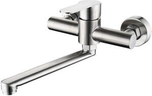 Gancio a muro in acciaio inossidabile con rotazione a 360° – Gancio a muro in acciaio inossidabile lungo 25 cm con braccio orientabile per lavelli da cucina, bagno, lavabi, case mobili