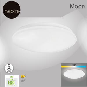 Plafoniera moderno Moon LED bianco D. 25 cm 25x25 cm, INSPIRE