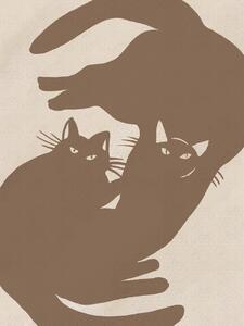 Illustrazione Two cats, Little Dean, (30 x 40 cm)