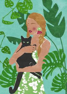 Illustrazione Cat Lover, Raissa Oltmanns, (30 x 40 cm)