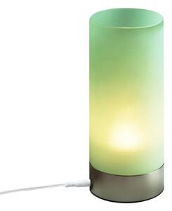 Lampada da tavolo LED Tee touch verde bianco caldo dimmerabile