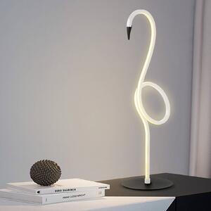 Elstead Lampada da tavolo LED Flamingo, bianco, metallo, altezza 50 cm