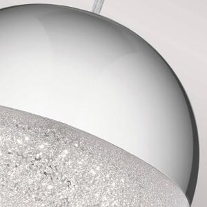 Quintiesse Lampada a sospensione Moonlit LED, colore cromo, alluminio, Ø 20 cm, globo