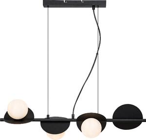 Rabalux 72225 Lampade a sospensione Jules G9 4x MAX 5 metallo vetro nero