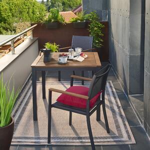 Sedia da giardino senza cuscino Oris NATERIAL con braccioli in alluminio con seduta in textilene marrone