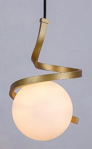 Rabalux 72126 Lampada a sospensione 1 spot Sarabi, E27, bianco-oro, rotonda, moderna, ø150mm
