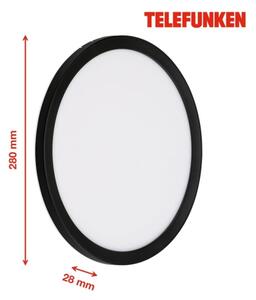 Telefunken 313405TF - Applique da esterno LED/15W/230V IP44, nero