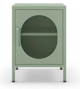 Comodino in metallo color menta Diora - Marckeric