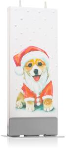 Flatyz Holiday Santa Claus Dog candela decorativa 6x15 cm