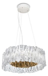 Lampada a sospensione Slamp, Accordéon, dimmerabile, Trasparente, Soggiorno, Plastica, Design