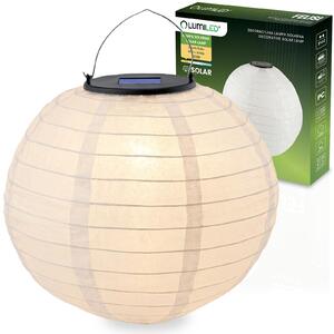 Lampada da giardino solare FELISI con illuminazione a LED, lanterna in stile origami, 20 cm, LUMILED