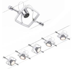 Paulmann 94134 - SET 5x GU5,3/10W Sistema a cavo completo MAC 230V bianco