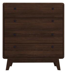 Cassettiera alta marrone scuro effetto noce 80x88 cm Caitlin - Støraa